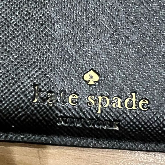 Kate Spade Black Glitter Wallet Card Holder - Picture 3 of 3
